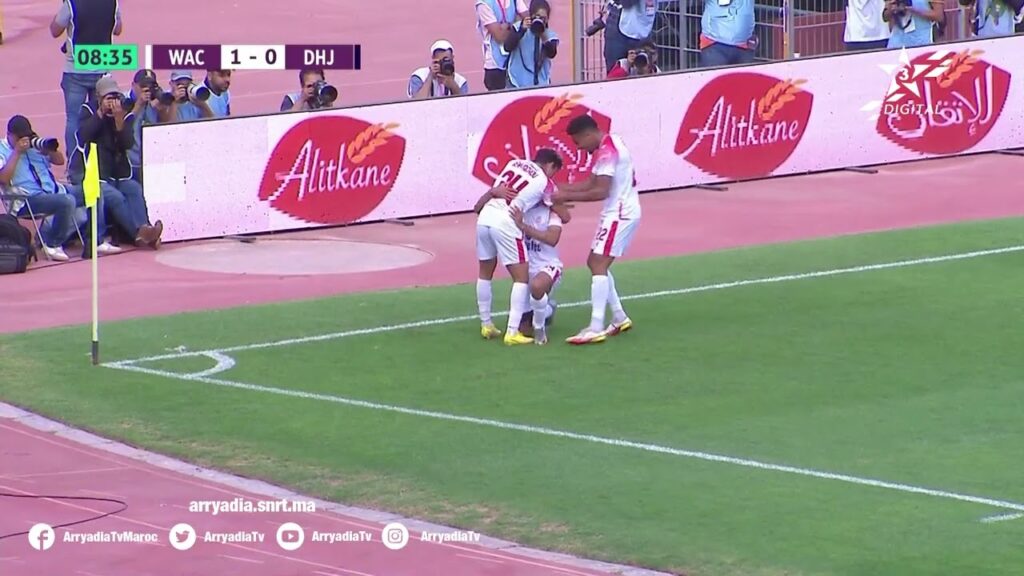🎥 | الوداد الرياضي 1-0 الدفاع الحسني الجديدي هدف يحيى عطية الله في الدقيقة 9
