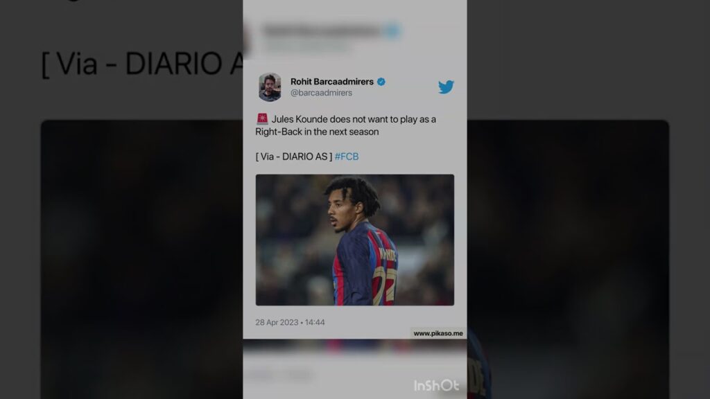 Jules Kounde FC Barcelona Update #JulesKounde #fcbarcelona #Shorts #viralshorts