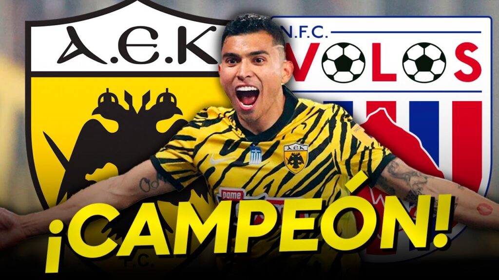 ¡CON GOL de ΟRBELӀN PINEDA el АЕК ES CAMPEÓN de GRECIA! 🏆