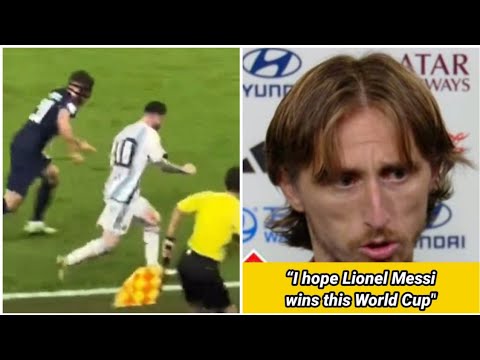Luka Modric's reaction after Lionel Messi pocketed Gvardiol