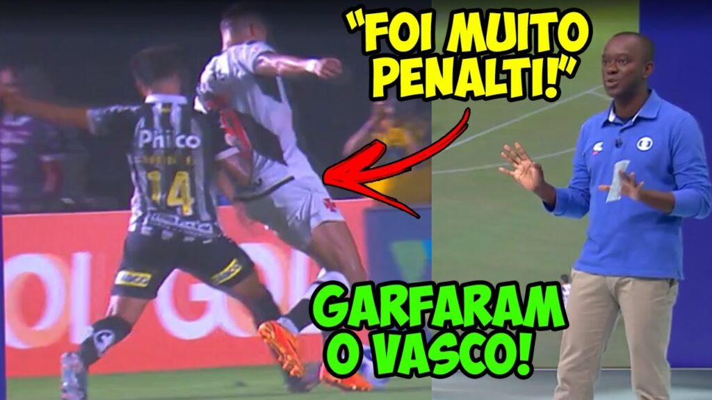 ESCÂNDALO! PC OLIVEIRA VE PENALTI CLARO NÃO MARCADO EM PEDRO RAUL! VASCO PREJUDICADO CONTRA O SANTOS