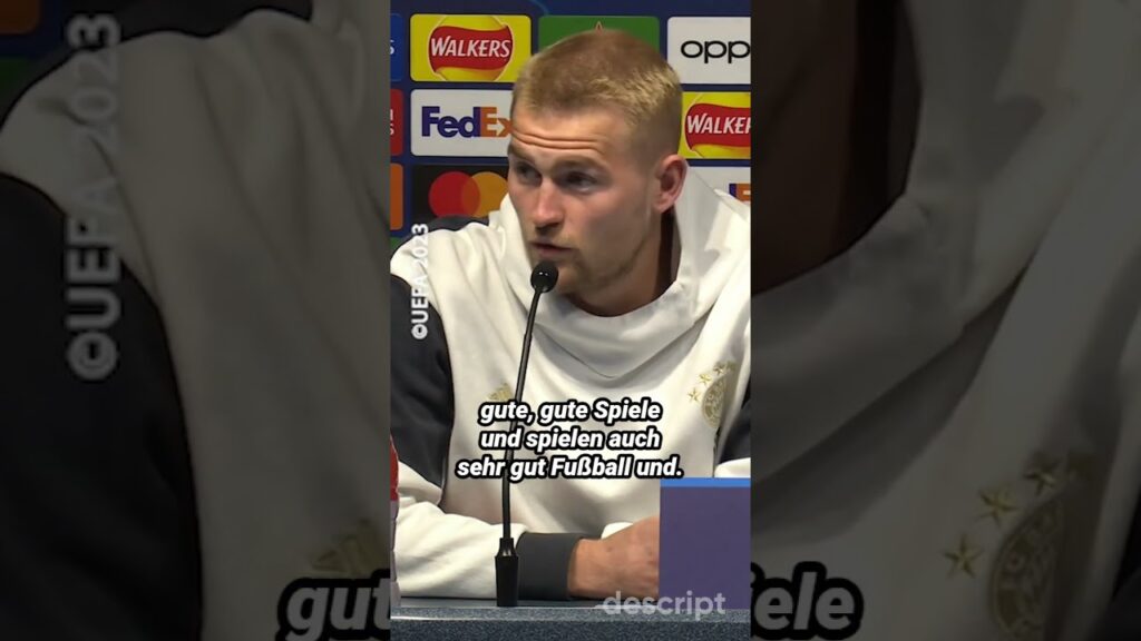 Was Matthijs de Ligt über das Duell mit Erling Haaland in der Champions League denkt #Shorts