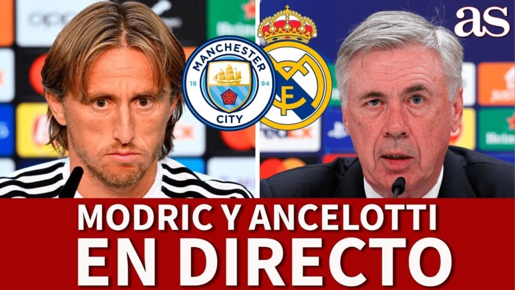 MODRIC y ANCELOTTI EN DIRECTO | Rueda de prensa PREVIA MANCHESTER CITY - REAL MADRID CHAMPIONS | AS