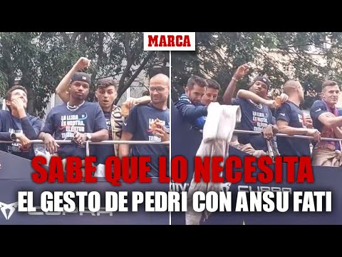 Sabe que lo necesita: el gesto de Pedri con Ansu Fati en plena rúa