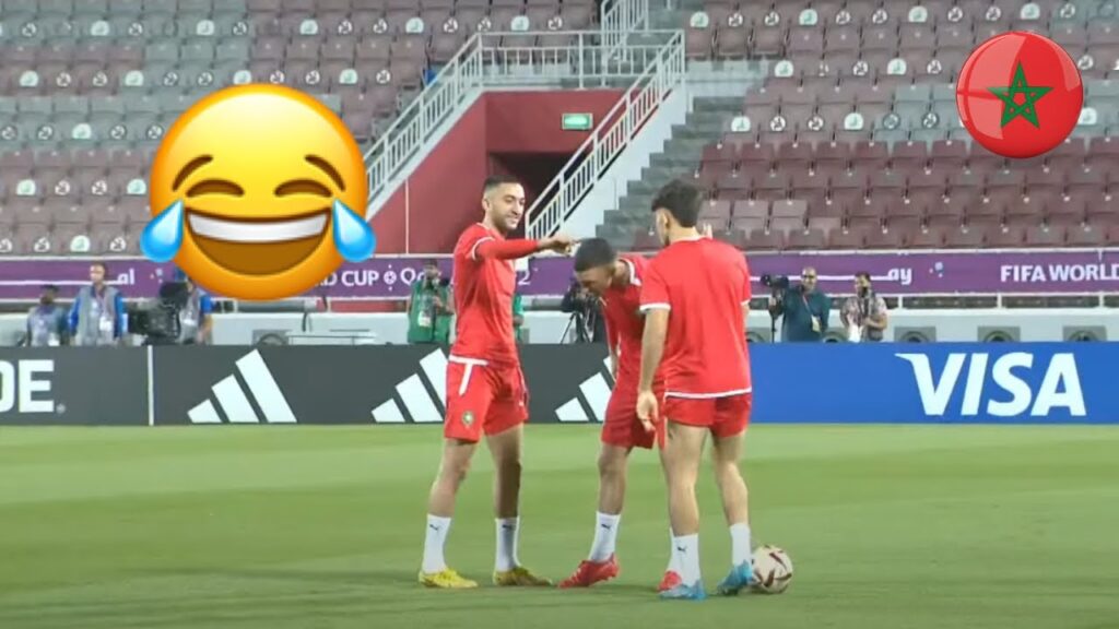 لقطات مضحكة من زياش جوعائلي | تمارين الأخيرة للمنتخب الوطني المغربي قبل مواجهة الأربعاء أمام فرنسا