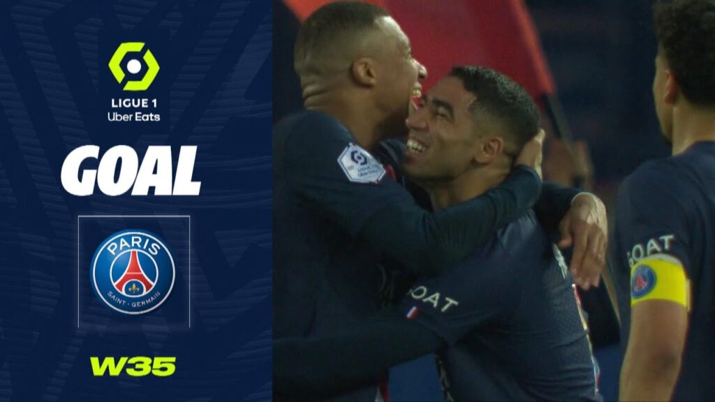 Goal Achraf HAKIMI (33' - PSG) PARIS SAINT-GERMAIN - AC AJACCIO (5-0) 22/23