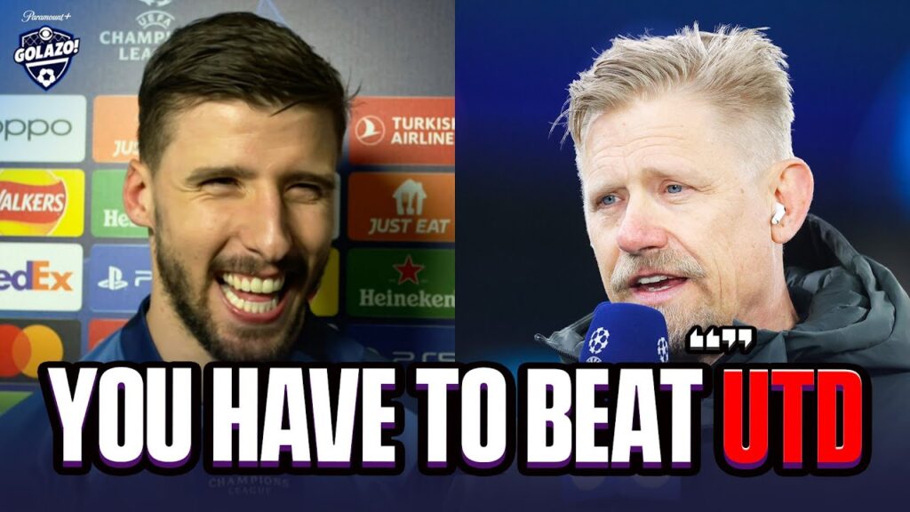 Rúben Dias jokes with Peter Schmeichel over winning the treble! | CBS Sports Golazo