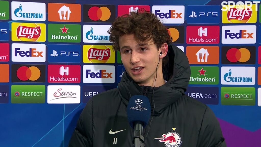 "We can hold out and win the game." Brenden Aaronson after Salzburg's 1-1 draw with Bayern.