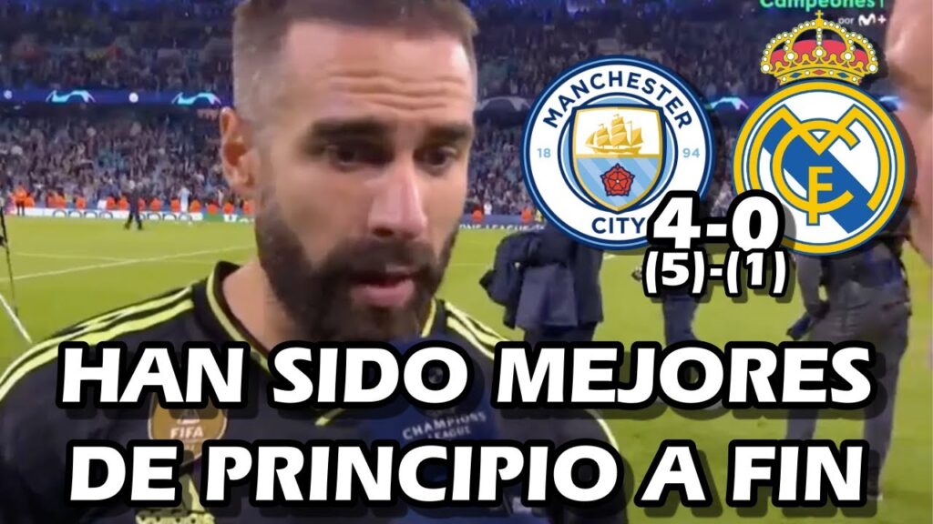 LA REACCION DE DANI CARVAJAL TRAS GOLEADA Y ELIMINACION DE CHAMPIONS MAN. CITY (5)4-0(1) REAL MADRID LA REACCION DE DANI CARVAJAL TRAS GOLEADA Y ELIMINACION DE CHAMPIONS MAN. CITY (5)4-0(1) REAL MADRID