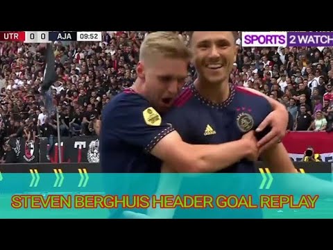 Fc Utrecht  0 - [1]  Ajax Steven Berghuis Header Goal 10th Minute Full Replay