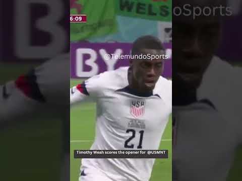 USA goes up 1-0 on Wales with the Timothy Weah Goal