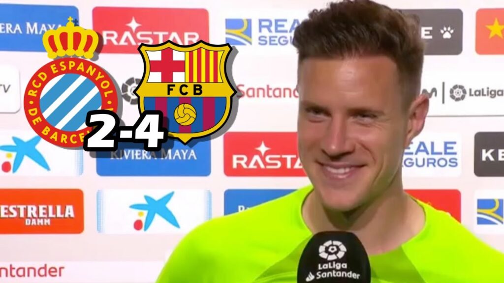 CAMPEONES DE LIGA! LA REACCION DE TER STEGEN TRAS VICTORIA Y SER CAMPEONES-ESPANYOL 2-4 FC BARCELONA