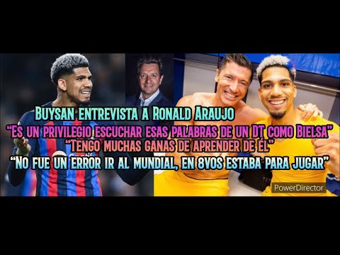 BUYSAN entrevista a ARAUJO tras palabras de BIELSA y campeonato en Barcelona
