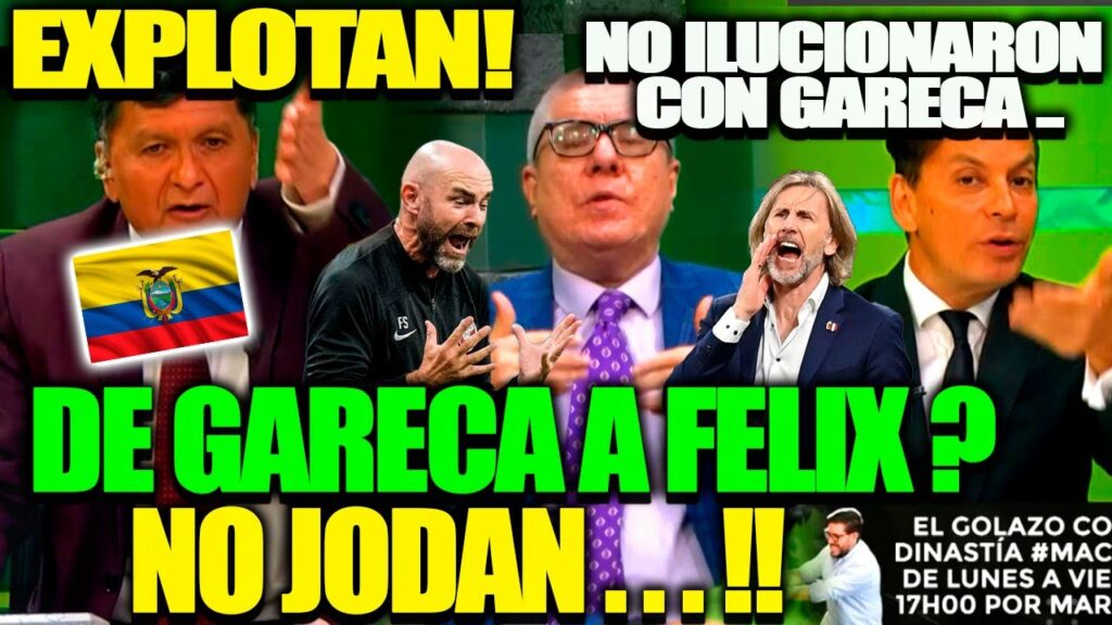 PRENSA ECUATORIANA EXPLOTAN EN VIVO TRAS CONOCER A FELIX SANCHEZ COMO DT DE ECUADOR Y NO GARECA