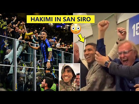 😬Achraf Hakimi Watching & Reacting to Lautaro Martinez Goal in Inter Milan vs AC Milan!