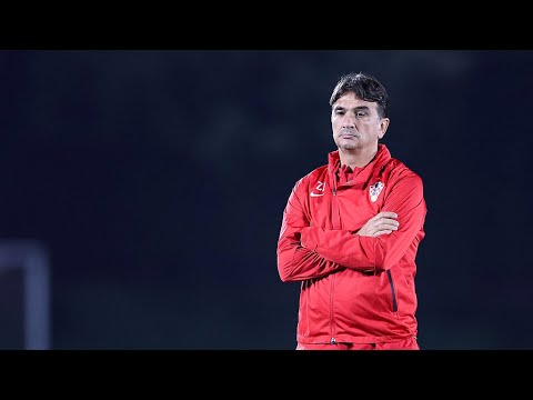 Zlatko Dalić na treningu hrvatske nogometne reprezentacije