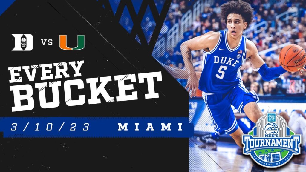 Duke 85, Miami 78 | Every Bucket - ACC Semifinals (3/10/23)