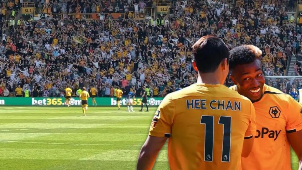 Blistering Traore Hwang Hee-Chan Breakaway Goal v Everton from North Bank | Wolves 1-1 Everton 황희찬