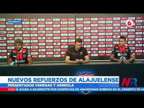Alajuelense presenta a Venegas y Arreola como nuevos refuerzos