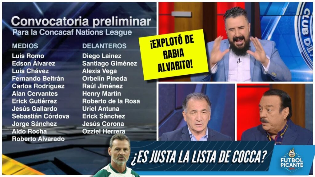COCCA convocó a 6 jugadores de CHIVAS y 4 del AMÉRICA y Alvarito explota de la ira | Futbol Picante
