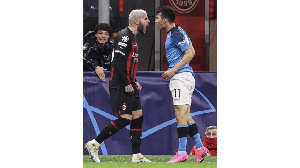 Lozano X Theo Hernández #shorts #short #milan #napoli #championsleague