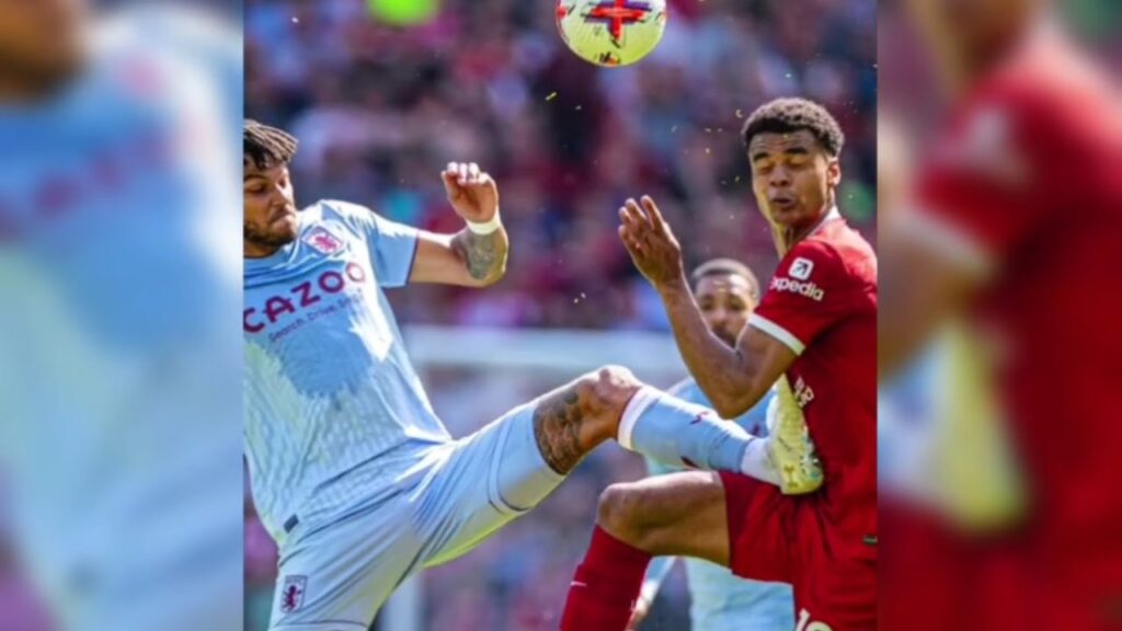 Gakpo injury vs Aston Villa defender | escape from red card