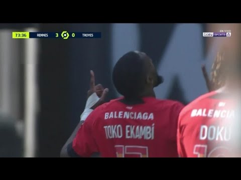 Rennes vs ESTAC Troyes 4-0 Karl Toko Ekambi, Benjamin Bourigeaud & Arthur Theate score in win