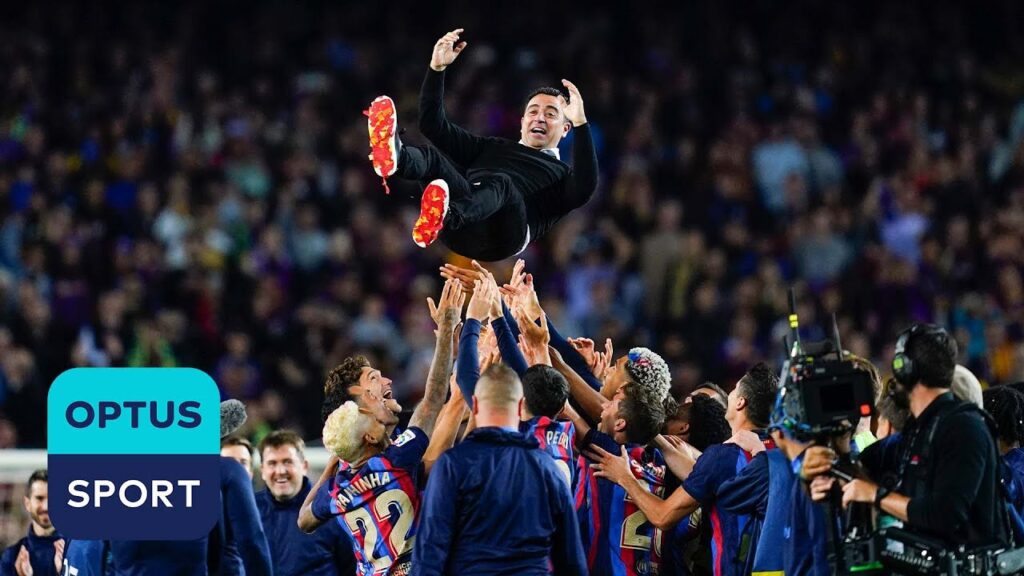 Busquets and Xavi give emotional title winning speeches