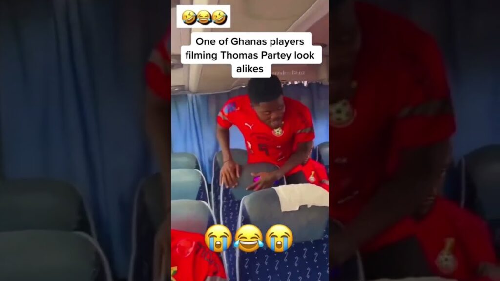 A Thomas Partey lookalike followed the Ghana team around