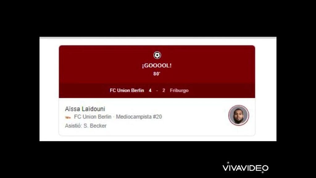 Gol de Aïssa Laïdouni  Unión Berlín 4-2 Friburgo