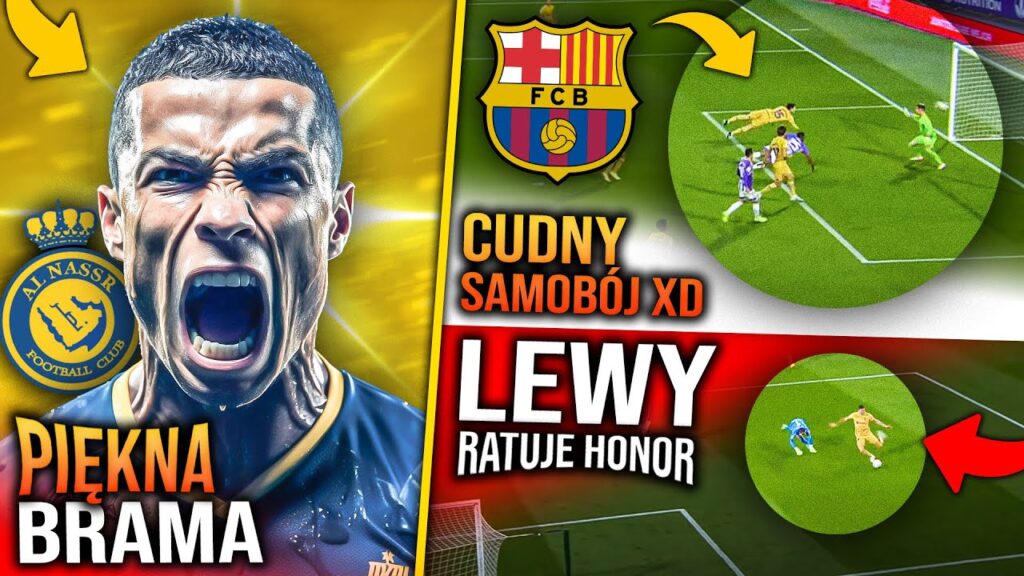 PIĘKNY gol Cristiano Ronaldo! POKONAŁ Krychowiaka! CUDNA brama SAMOBÓJCZA FC Barcelony! Lewy GOL!