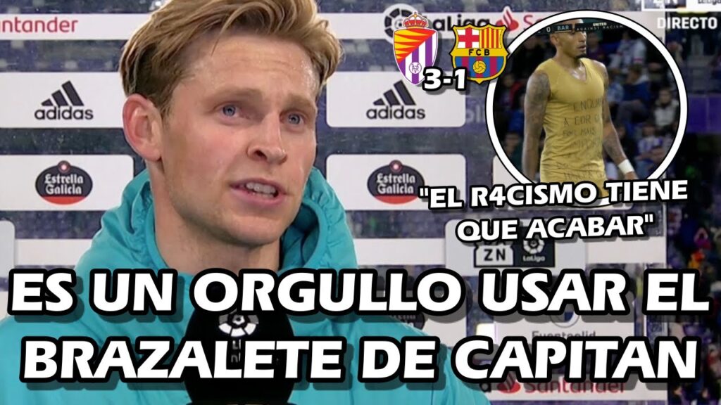 LA REACCION DE FRENKIE DE JONG TRAS LA DERROTA Y EL APOYO A RAPHINHA Y VINICIUS-VALLADOLID 3-1 BARCA