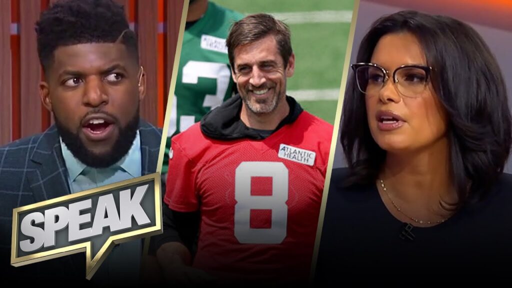 Big deal or no deal that Aaron Rodgers showed up to Jets OTAs? | NFL | SPEAK