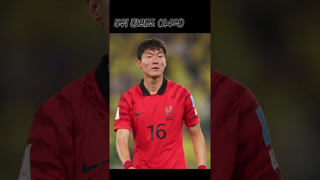 한국 축구 대표팀 연봉 순위 #shorts