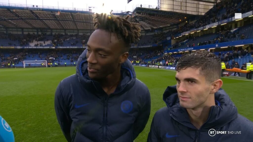 Tammy Abraham and Christian Pulisic celebrate six Premier League wins in a row after beating Palace