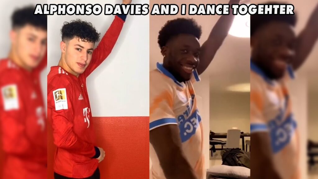 Alphonso Davies and I dance TOGETHER!🕺🏼 #Shorts
