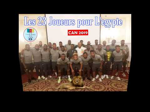 Les 23 Lions Indomptables du Cameroun de l'expediction egyptienne de la CAN 2019 en Égypte