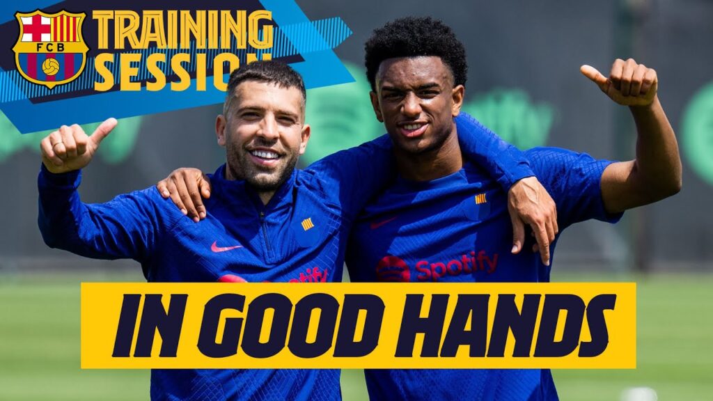 JORDI ALBA's last tips as a Barça left-back for ALEJANDRO BALDE 👍