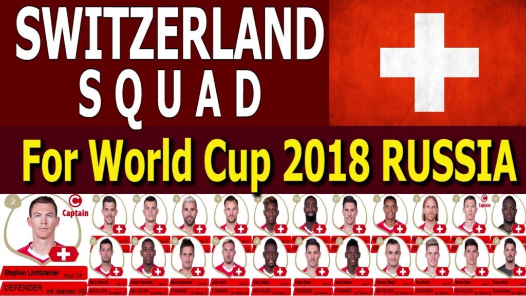 Switzerland Football Team 23 man Squad For World Cup 2018 Russia |