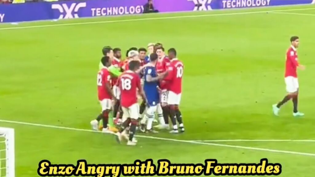 enzo vs bruno fernandes fight | bruno gesture make enzo frustration