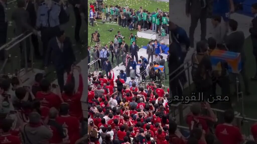 فهد بن نافل و سلمان الفرج بعد نهاية التتويج