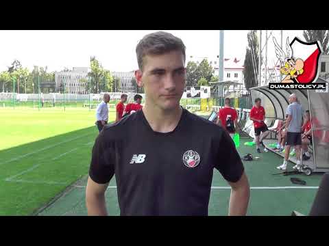 Jakub Kamiński po sparingu Polonia Warszawa - Świt Nowy Dwór Mazowiecki