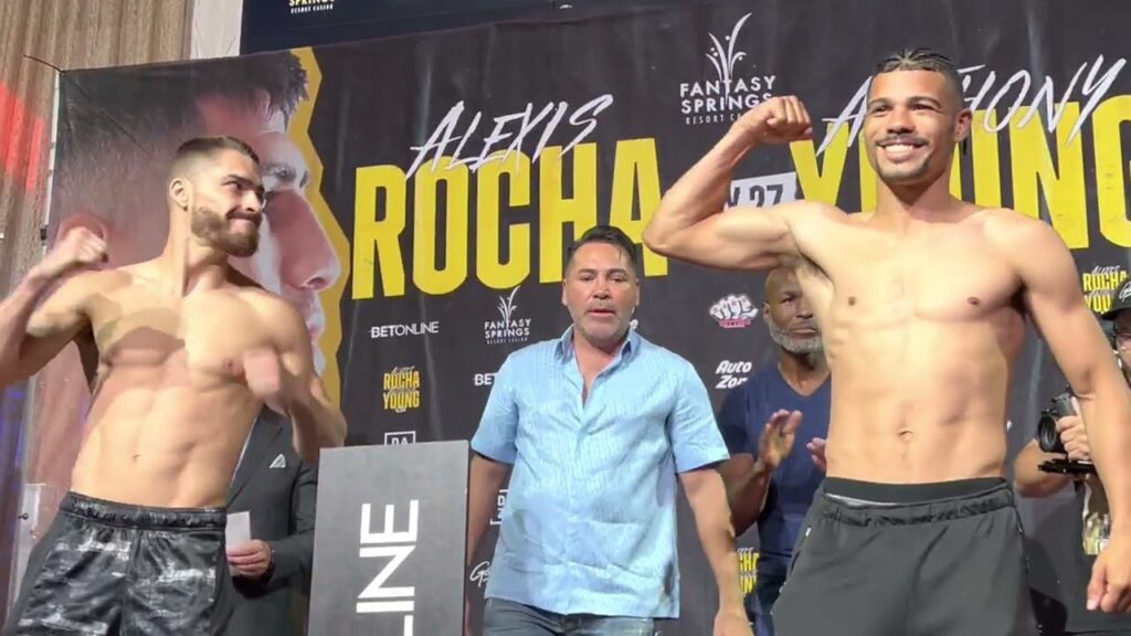 (weigh in) Oscar Duarte (25-1-1) vs D'Angelo Keyes (17-2) Rocha vs Young card