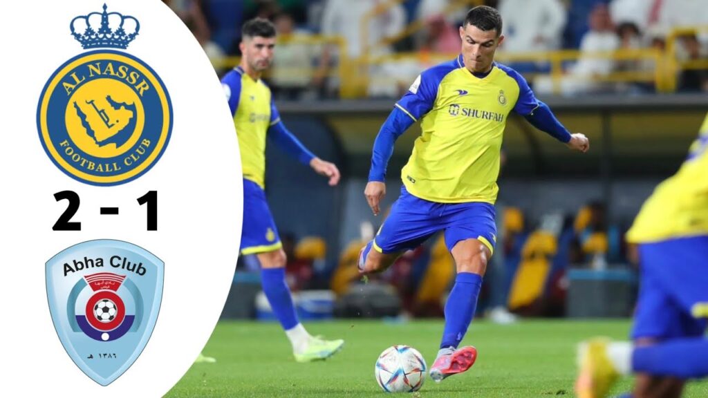 Al Nasar Vs Abha 2 - 1 All Goals | Highlights | SPL 2023 #alnasar #cristianoronaldo #goals #youtube