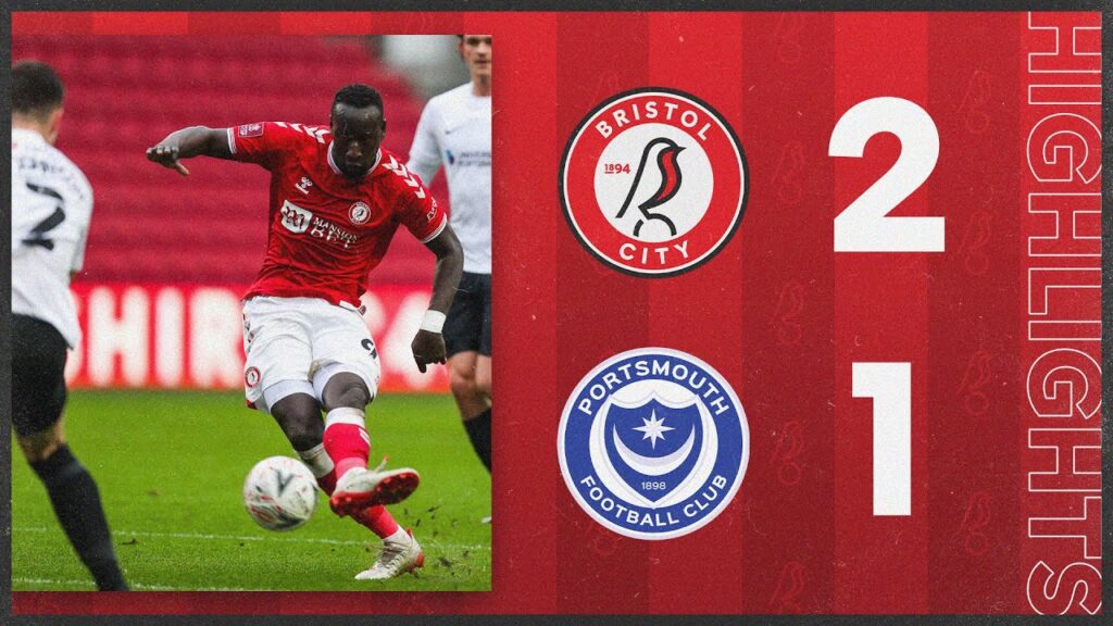 Great goals from Diédhiou and Martin send City through! | Bristol City 2-1 Portsmouth | Highlights