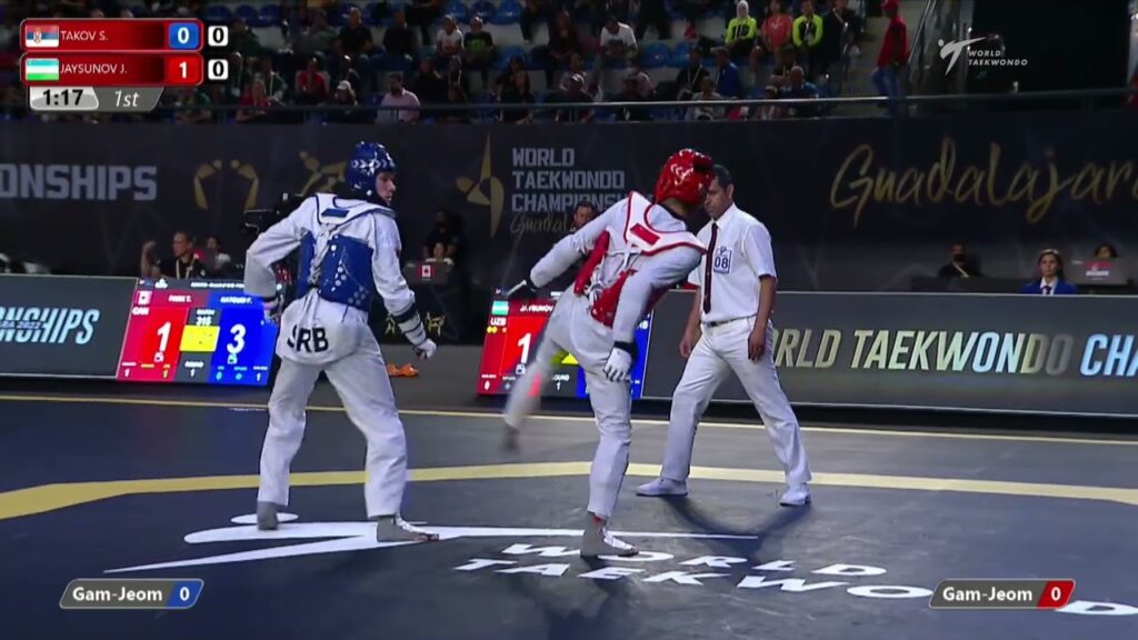 415 M-74kg R-16 TAKOV Stefan SRB 🔵 vs 🔴 JAYSUNOV Jasurbek UZB I Guadalajara 2022 WT Championships