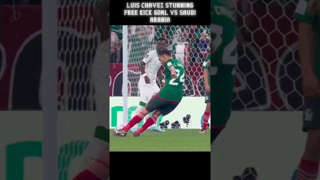 Luis Chavez stunning Free Kick Goal Vs Saudi Arabia👏#shorts