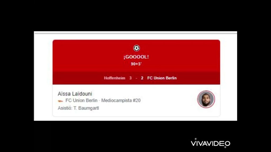 Gol de Aïssa Laïdouni  Hoffenheim 3-2 Unión Berlin