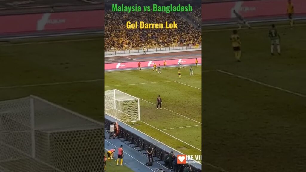 Gol Darren Lok ketika perlawanan Kelayakan Piala Asia, Malaysia vs Bangladesh
