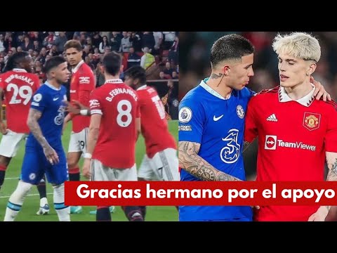 Enzo Fernandez Fight Vs Man United | Garnacho came to defend Enzo Fernandez Fight Vs Man United | Garnacho came to defend
